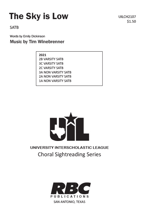 The Sky Is Low (SATB)