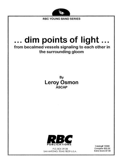Dim Points of Light - Full Score