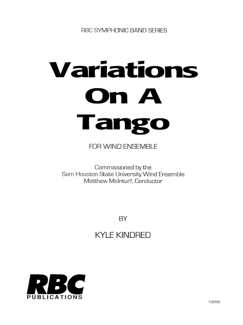 Variations on a Tango - Full Score